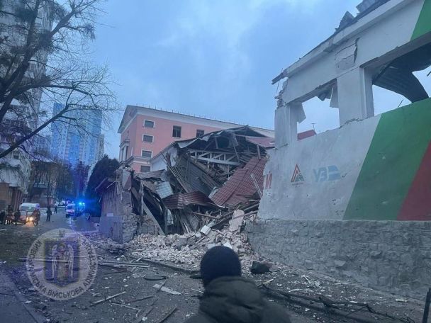 Наслідки удару по Києву 23 січня, Солом'янський район / © 